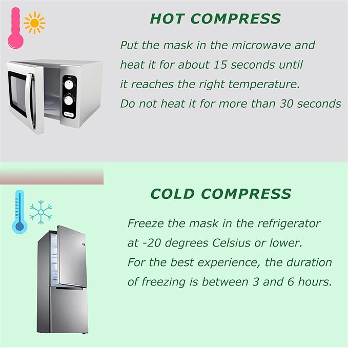 2PCS Gel Eye Mask, Reusable Hot Cold Therapy Eye Mask, for Puffy Eyes, Dark Circles, Headaches, Migraine, Stress Relief-FemmiqueWomen