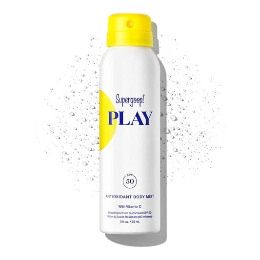 Supergoop! PLAY Antioxidant Body Mist w/Vitamin C - 3 fl oz - SPF 50 PA++++ Broad Spectrum Sunscreen - Body Spray - Great for Active Days-FemmiqueWomen