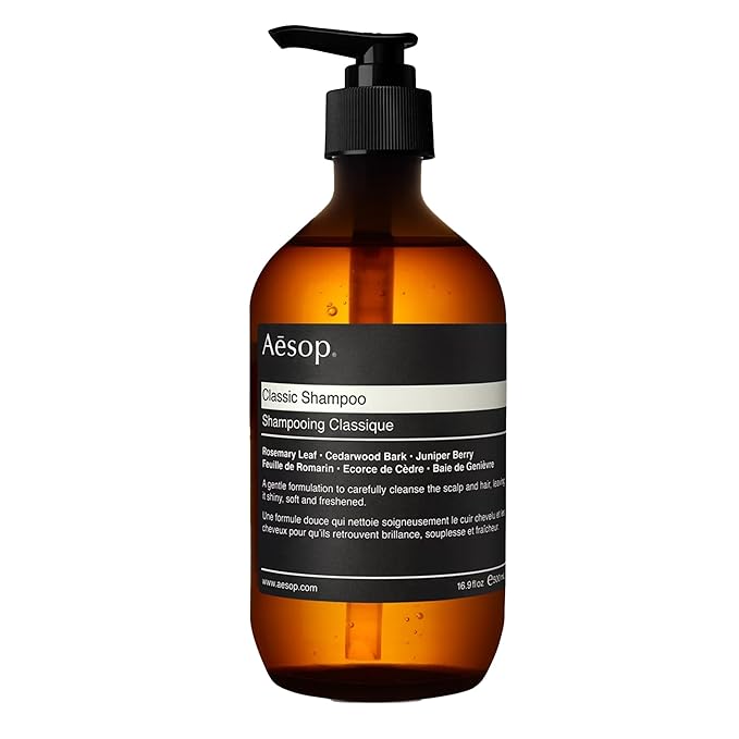 Aesop Classic Shampoo | Gentle Formulation | Leaves Hair Shiny, Soft, Freshened | Rosemary Leaf, Cedarwood Bark, Juniper Berry | 16.9 oz / 500mL-FemmiqueWomen