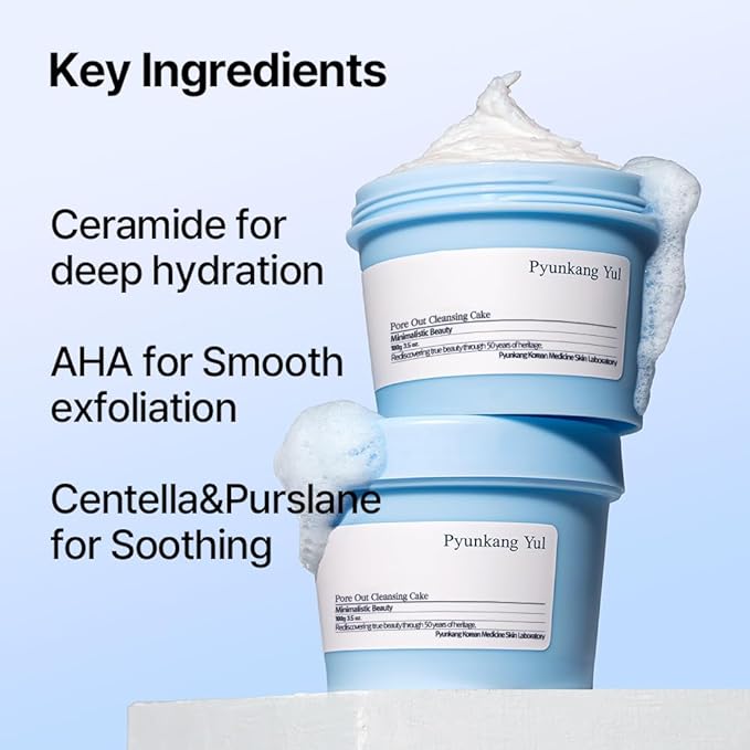 Pyunkang Yul PKY Pore Out Faicial Cleanser, Sticky Clay absorbs impurities & Makeup, Deep Pore Cleansing with Moisture (3.38 Fl. Oz, 100g)-FemmiqueWomen