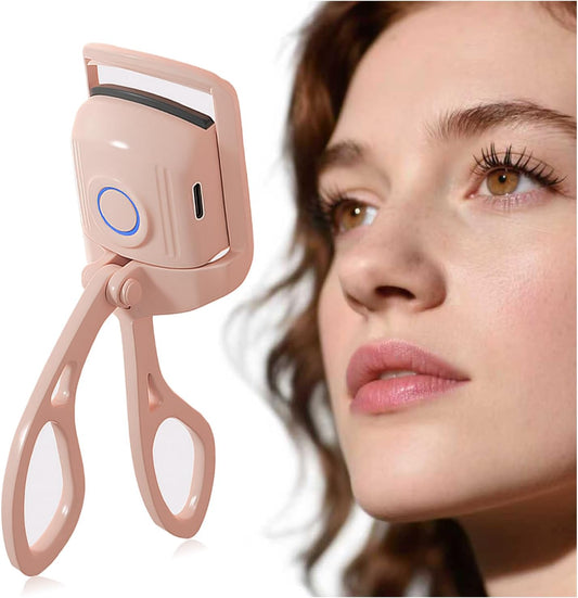 Heated Eyelash Curler, Rechargeable Electric Eyelash Curler, 3-Level Temperature Control, 24 Hour Long Lasting Curl, Suitable for All Beauty Enthusiasts-FemmiqueWomen