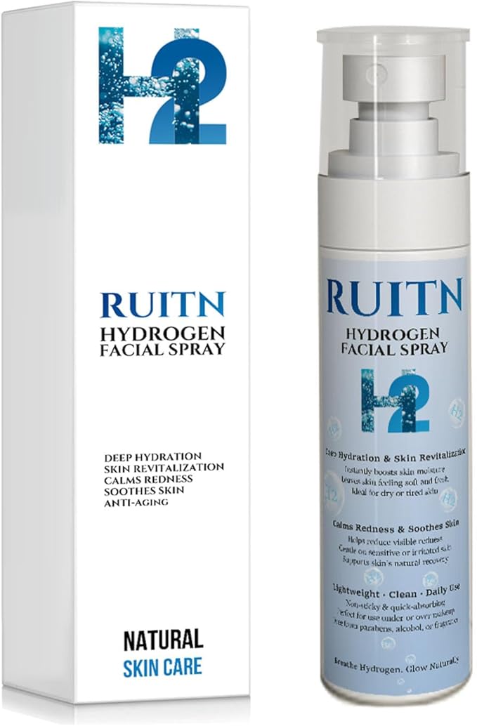 Hydrogen Face Mist Hydrating Spray,with Hydrogen Water Tablets, H2 Water Facial Spray for Deep Hydration,Anti-Aging Antioxidant Rejuvenation,Portable Design-FemmiqueWomen