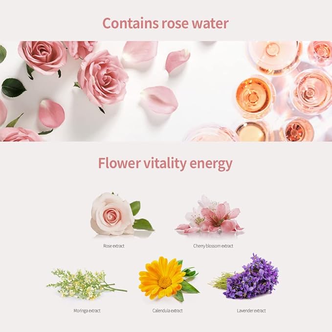 JMsolution Glow Luminous Flower Firming Mask | Rosewater & 4 Flower Extracts for Hydration, Firming & Radiance | 10 Sheets | Korean Skincare Sheet Mask for All Skin Types-FemmiqueWomen