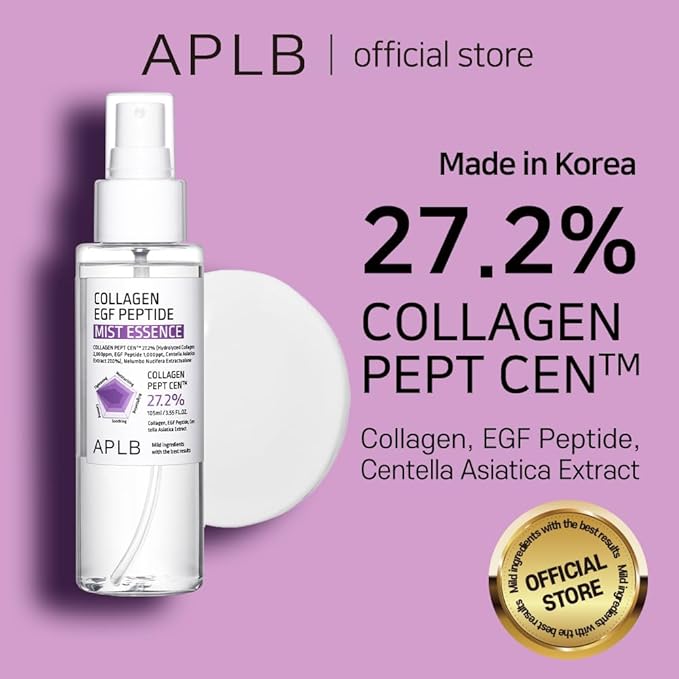 APLB Collagen EGF Peptide Mist Essence | COLLAGEN PEPT CEN™ 27.2% 3.55 FL.OZ/Korean Skincare, Elasticity care, Replenishing moisture, Revitalize for gentle and improve skin texture-FemmiqueWomen