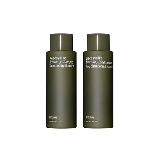 Nécessaire Rosemary Hair Duo - Rosemary Shampoo and Conditioner for Women + Men. Rosemary Oil + Proteins For Stronger Hair. Good for All Hair Types/Textures. 250 ml / 8.4 fl oz-FemmiqueWomen