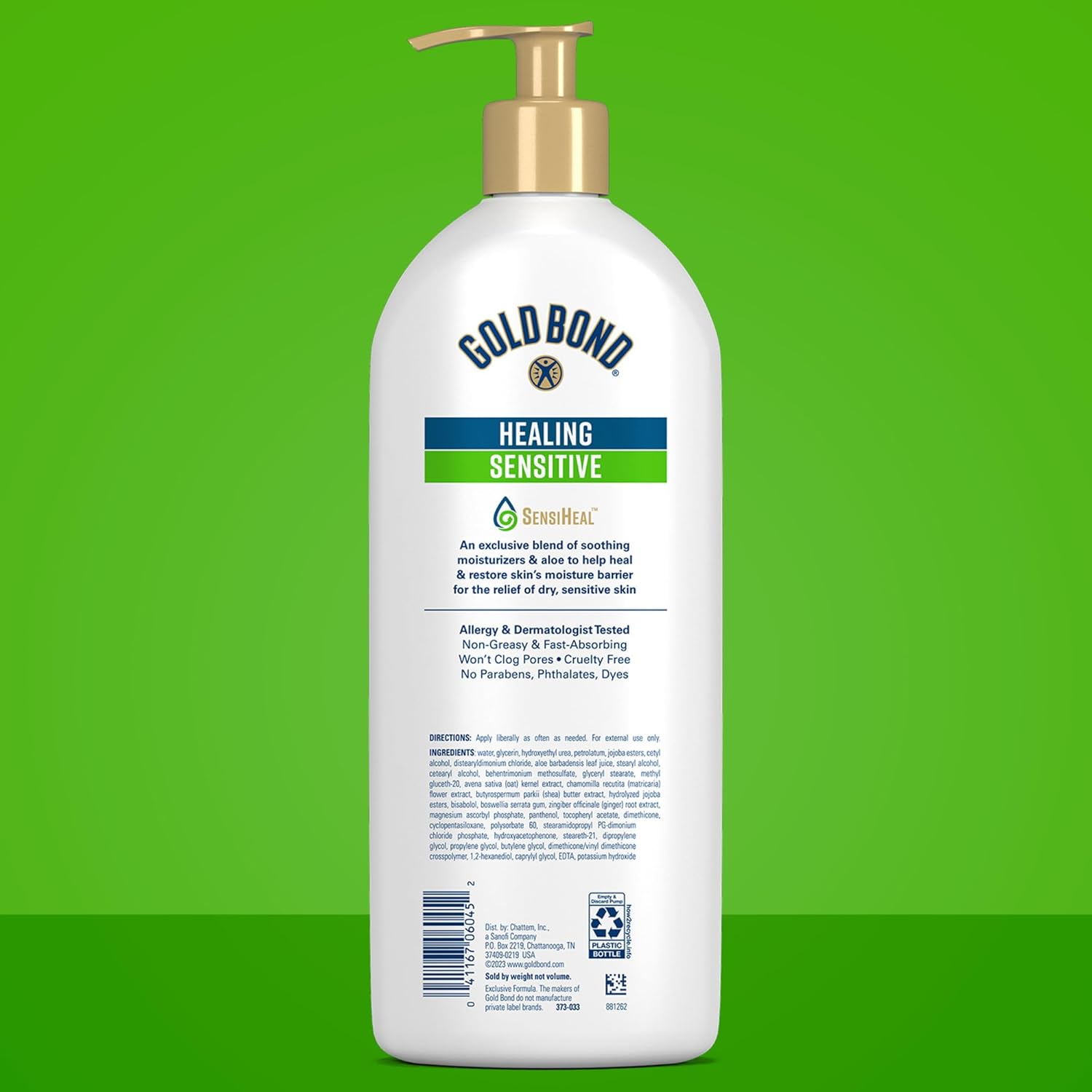 Gold Bond Healing Sensitive Daily Body & Face Lotion with Aloe Moisturizes, Heals & Soothes Dry, Sensitive Skin, Value Size, 21 oz.-FemmiqueWomen