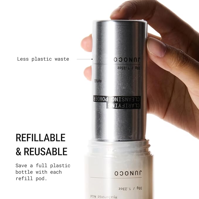 JUNO & Co. JADE Clarifying Cleansing Powder, Refill Pod Only for Effortless Cleanse with Exfoliating and Hydrating-FemmiqueWomen