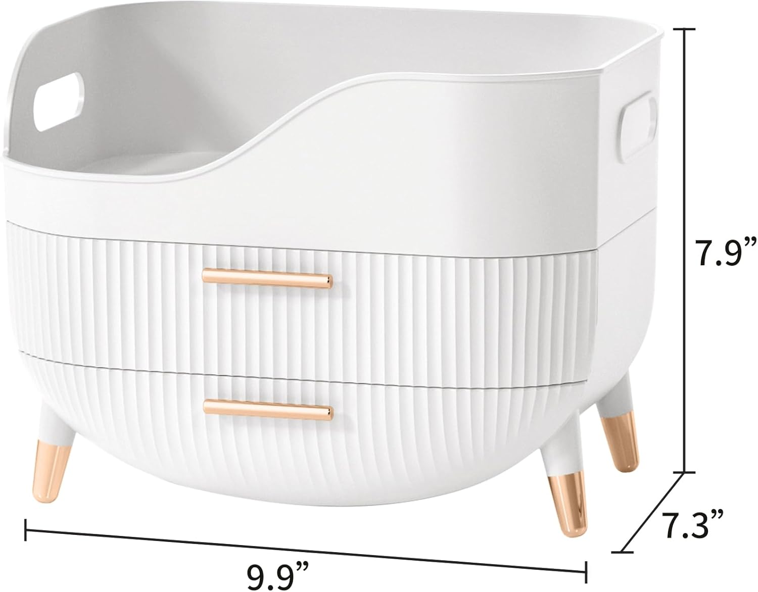 Makeup Organizer with Drawers,Skincare Organizer for Vanity,Storage Box with Handle,Large Cosmetic Display case for Dresser, Bathroom Countertop-FemmiqueWomen