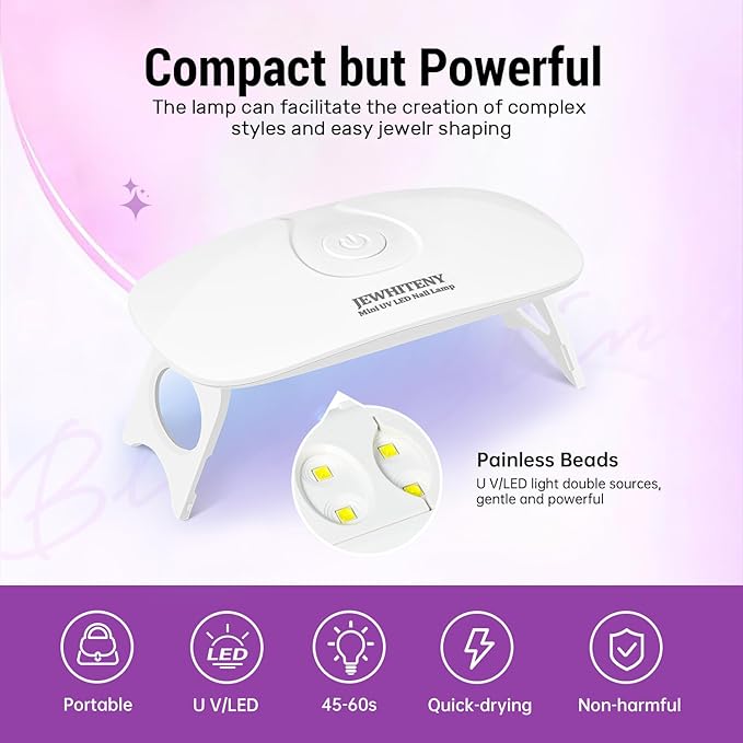 JEWHITENY Poly Gel Nail Kit 28 Colors Nude Gray Glitter with Nail Lamp Base Top Coats Builder Gel All-In-One Set Ideal for Designs DIY At Home Need U V Lamp Curing-FemmiqueWomen