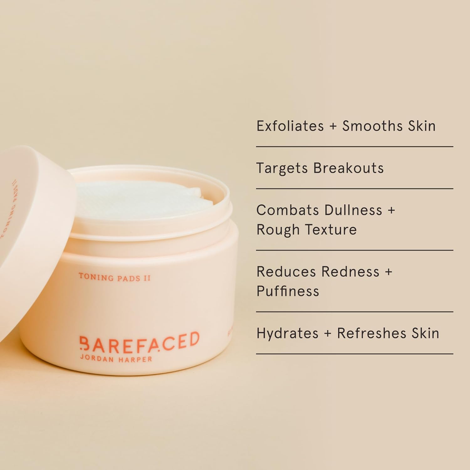 Barefaced Toning Pads II (60 Count) Exfoliating and Resurfacing Face Pads w/ 5% Glycolic Acid & Salicylic Acid, Helps with Brightening & Cleansing Skin, Clears Pores, Reduces Fine Lines and Wrinkles-FemmiqueWomen