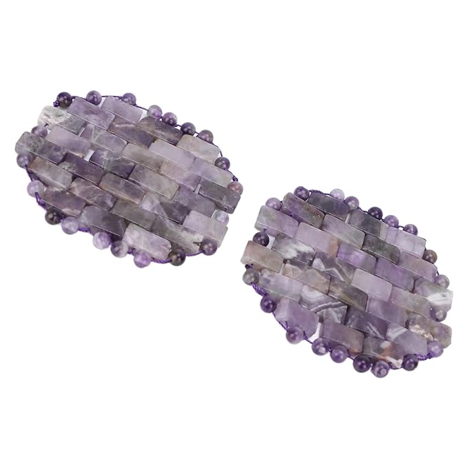 Jade Eye Mask, Amethyst Eye Pack Wrinkles Swelling Elimination Dark Circles Fading Jadestone Eye Massager Eye Pad Eye Shape Eye Covers for Men Women Soothing Eye Patch Reducing Facial Edema Stone-FemmiqueWomen