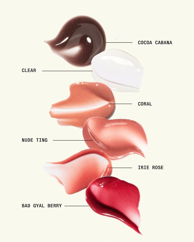 Cay Skin Isle Lip Balm SPF 30 – High Shine, Hydrating + Sheer Lip Gloss in Vanilla Brown Sugar Flavor – Formulated with Natural Ingredients for All Skin Tones – 3-Pack, Bad Gyal Berry-FemmiqueWomen