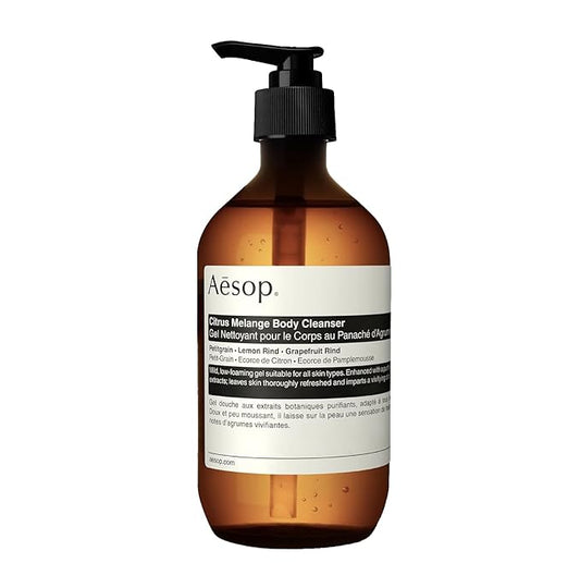 Aesop Citrus Melange Body Cleanser | Gentle Low-Foaming Gel Cleanser For Skin | Citrus Aroma with Botanical Extracts | 16.9 oz / 500 mL-FemmiqueWomen