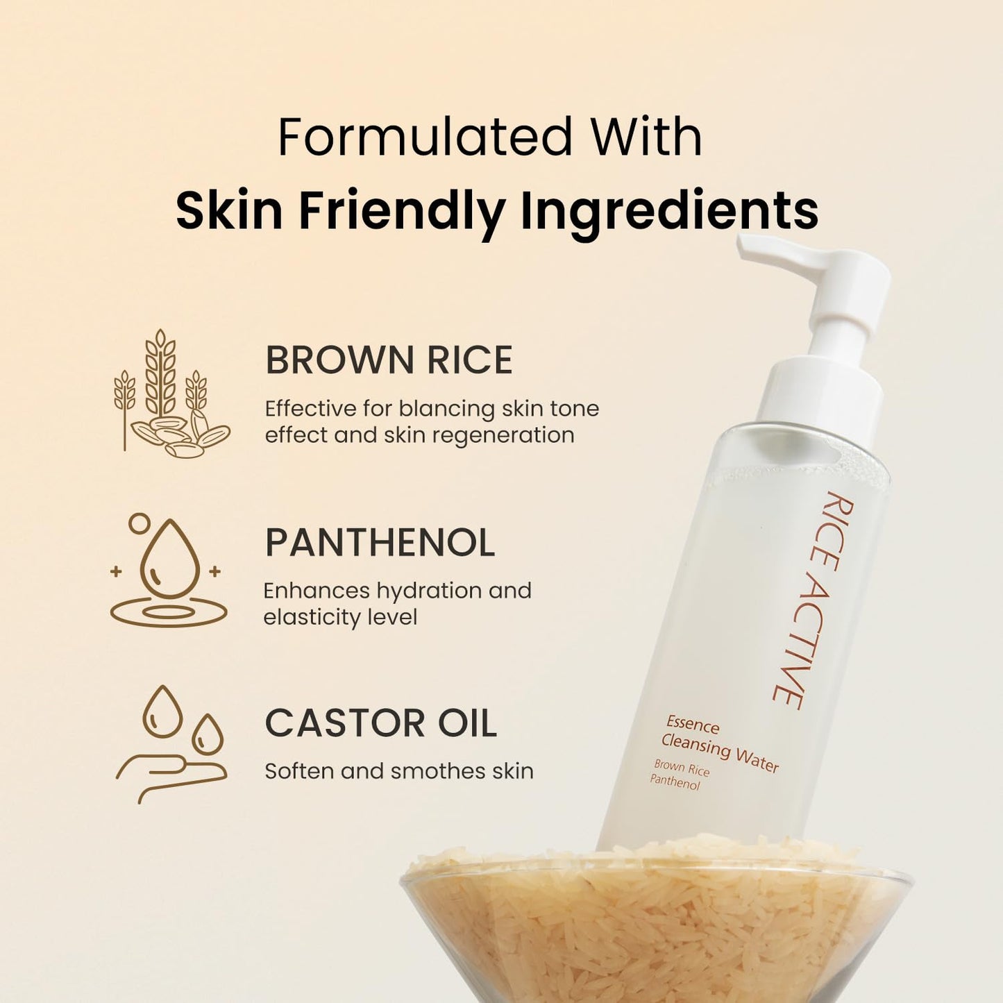 THE SKIN HOUSE Rice Essence Cleansing Water – Gentle Micellar Cleanser with Rice Extract for Hydrating | No-Rinse, Non-Irritating Makeup Remover | 150ml / 5.07 fl.oz-FemmiqueWomen