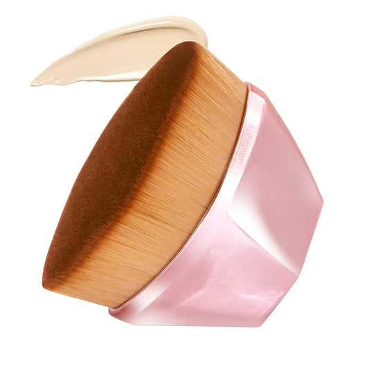 Foundation Brush, Daubigny Perfect Makeup Brush for Face Blush Liquid Powder Foundation Brush for Blending Liquid, Cream or Flawless Powder Cosmetics with Protective Case (Rose Golden)-FemmiqueWomen