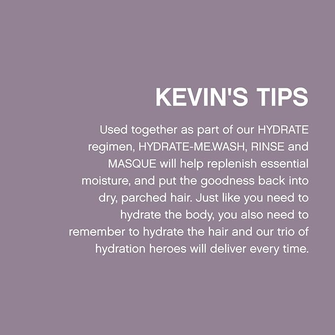 KEVIN.MURPHY HYDRATE-ME.WASH - Hydrating Shampoo for Natural & Coloured Hair - For Dull, Parched & Dry Hair - Deep Nourish Shampoos - 250 ml / 8.4 fl oz-FemmiqueWomen