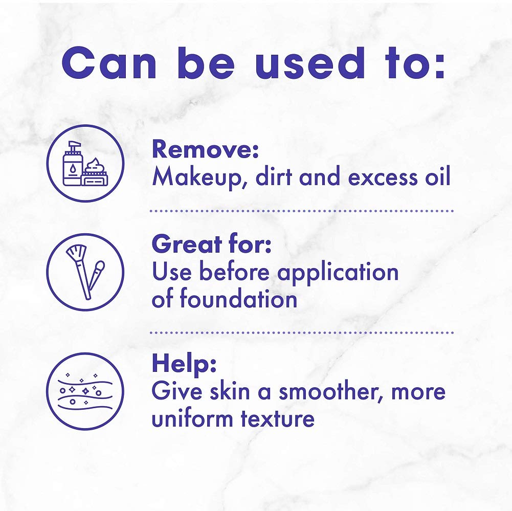 Buf-Puf Regular Facial Sponge, Dermatologist Developed, Removes Deep Down Dirt & Makeup that Causes Breakouts and Blackheads, Reusable, Exfoliating, White, 1 Count-FemmiqueWomen