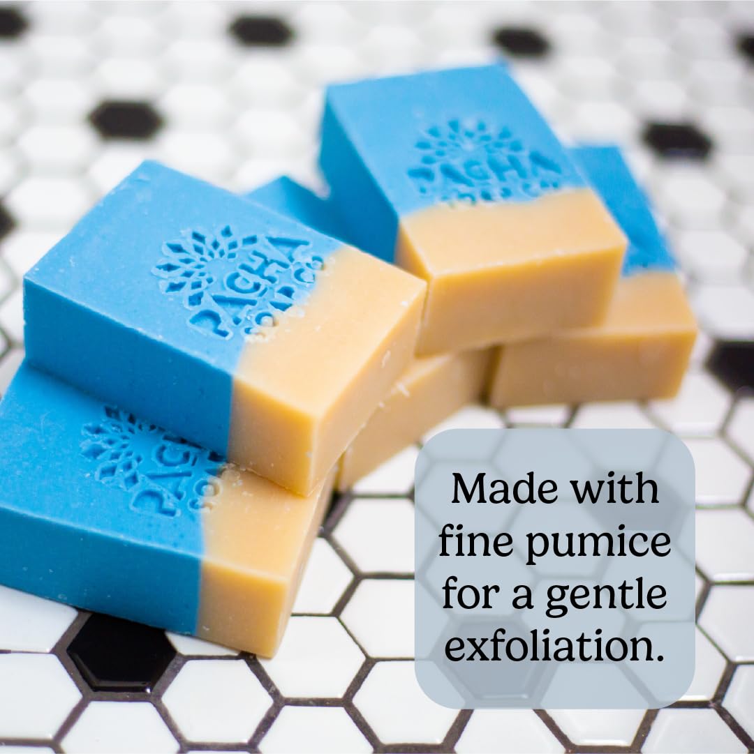 Pacha Soap Co. Bar Soap - Premium, Handcrafted, Hydrating, Natural Face Wash, Hand Cleanser, Body Wash, Soothing Essential Oils (Sand & Sea, 5-Pack, 4 oz ea)-FemmiqueWomen