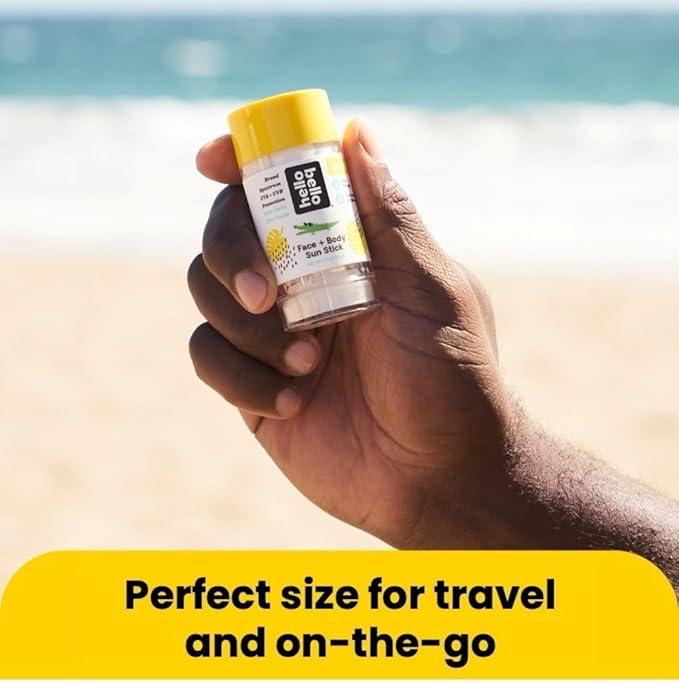 Hello Bello Mineral SPF 50 Face & Body Sunscreen Stick, Water Resistant and Reef Friendly Roll On Sun Protection, 1oz-FemmiqueWomen