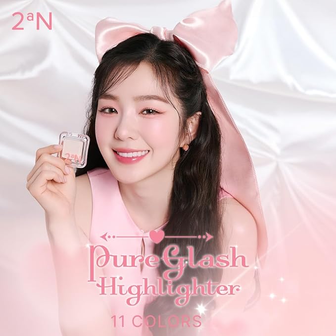 2aN Pure Glash Highlighter – Glass-Like Sheen Powder Highlighter for a Natural, Radiant Glow | Buildable, Long-Lasting, Lightweight Formula (CLEAR, 0.8oz)