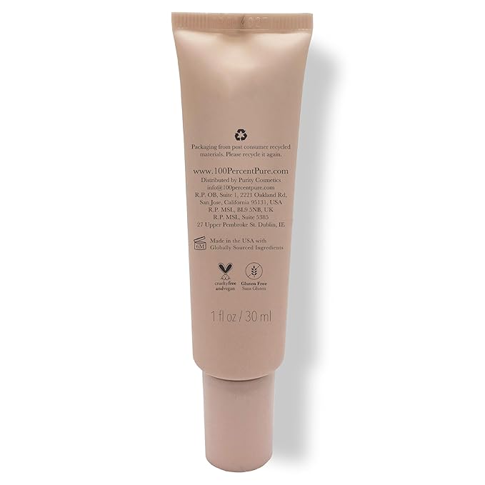 100% PURE Luminous Face Primer Illuminating Makeup Base & Moisturizer with Anti-Aging Antioxidants - Glowy Long-Lasting & Pore Diminishing Cosmetics Prep, Flawless Soothing Hydration - 1 oz-FemmiqueWomen