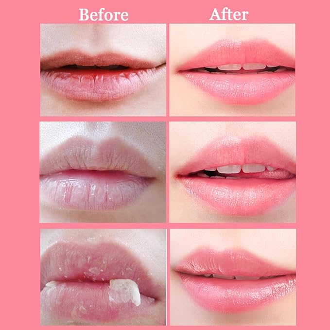 2 Pcs Lip Balm Honey Pot,Honey & Strawberry Lip Mask Propolis Moisturizing Lip Balm with Stick,Prevention Dry and Cracked Lip Scrubs,Exfoliator Lip Wrinkle Skin Care Products-FemmiqueWomen