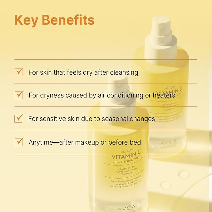 AVCA Vitamin C Face Mist – Hydrating & Brightening Spray for Glowing Skin (5.07oz)-FemmiqueWomen