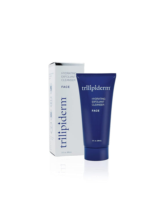 Trilipiderm Hydrating Exfoliant Cleanser – 3-in-1 Face Cleanser, Scrub & Hydrator, Fragrance-Free, Daily Facial Cleanser, Travel Size 3 Ounce Tube-FemmiqueWomen