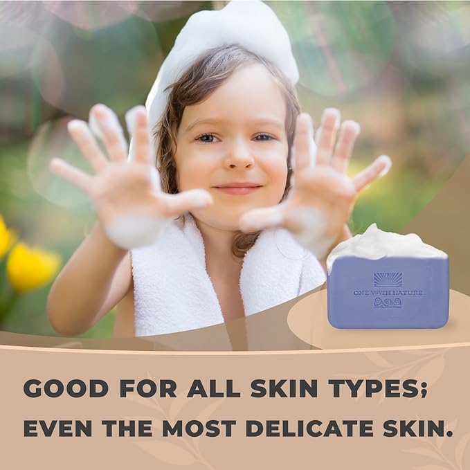 One With Nature Dead Sea Salt Lavender Soap 4oz 3-Pack – Soothing and Exfoliating Soap Bar with Dead Sea Minerals for Face & Body, for Men & Women-FemmiqueWomen