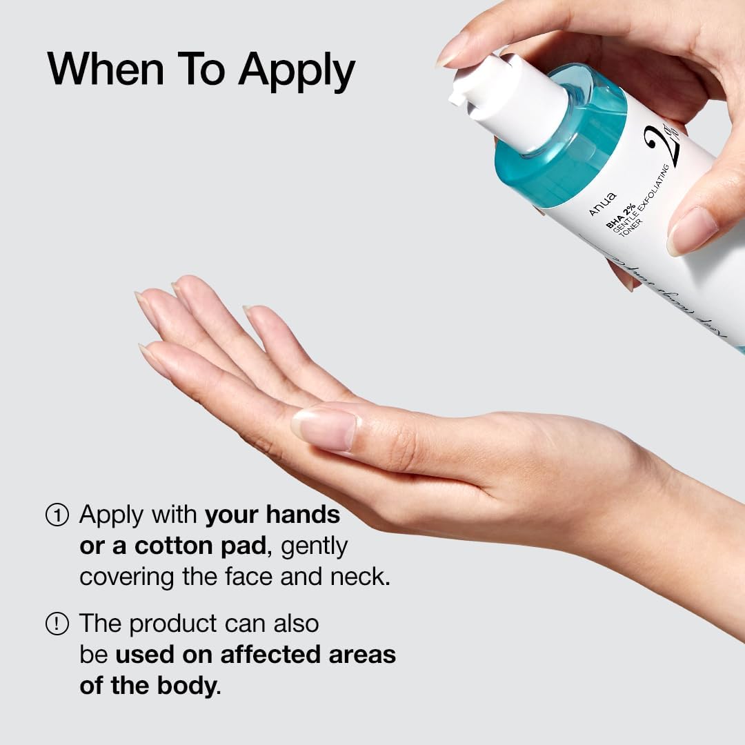 ANUA BHA 2% Gentle Exfoliating Toner, Mild Facial Exfoliant, Salicylic Acid for Pores and Sebum, Teatree Extract, Hyaluronic Acid, Ceramides (150ml / 5.07 fl.oz.)-FemmiqueWomen