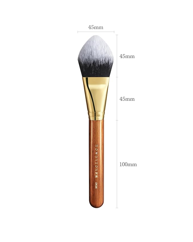 Desert Oak Series BloomFluff Powder Brush - 45mm Giant Heart-Shaped Face Brush for Setting Powder & Bronzer, Luxury Bubinga Handle (CM 196)-FemmiqueWomen