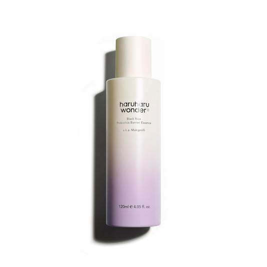 haruharu wonder Black Rice Probiotics Barrier Essence 4.05 fl. oz., Essence Toner to Strengthen Skin Barrier with Ceramides, Fermented Ingredients, Soothing, Moisturizing, Plumping, White-FemmiqueWomen