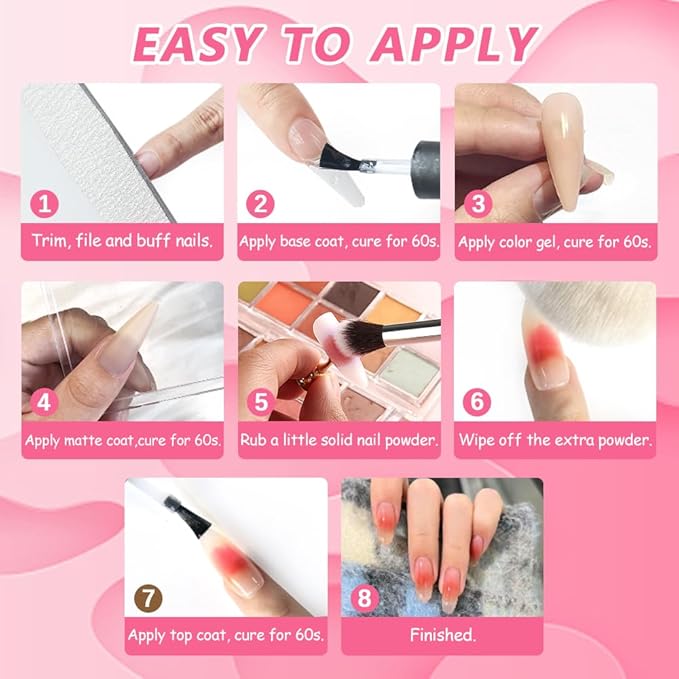 18 Colors Neon Phosphor Solid Pigment Powder Set for Ombre Nails, Fluorescent Nail Pigment Glitter Iridescent Rubbing Dust with Nail Ombre Brush for Gradient Nail Art Manicure DIY Accessories-FemmiqueWomen