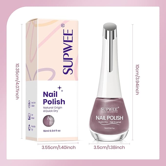 Magnetic Nail Polish Non Gel Quick Dry Glitter Cat Eye Nail Polish Cats Eye Toe Fingernail Air Drying Fast Lacquer Manicure Gift For Women Girls 16ml, 0.54fl oz