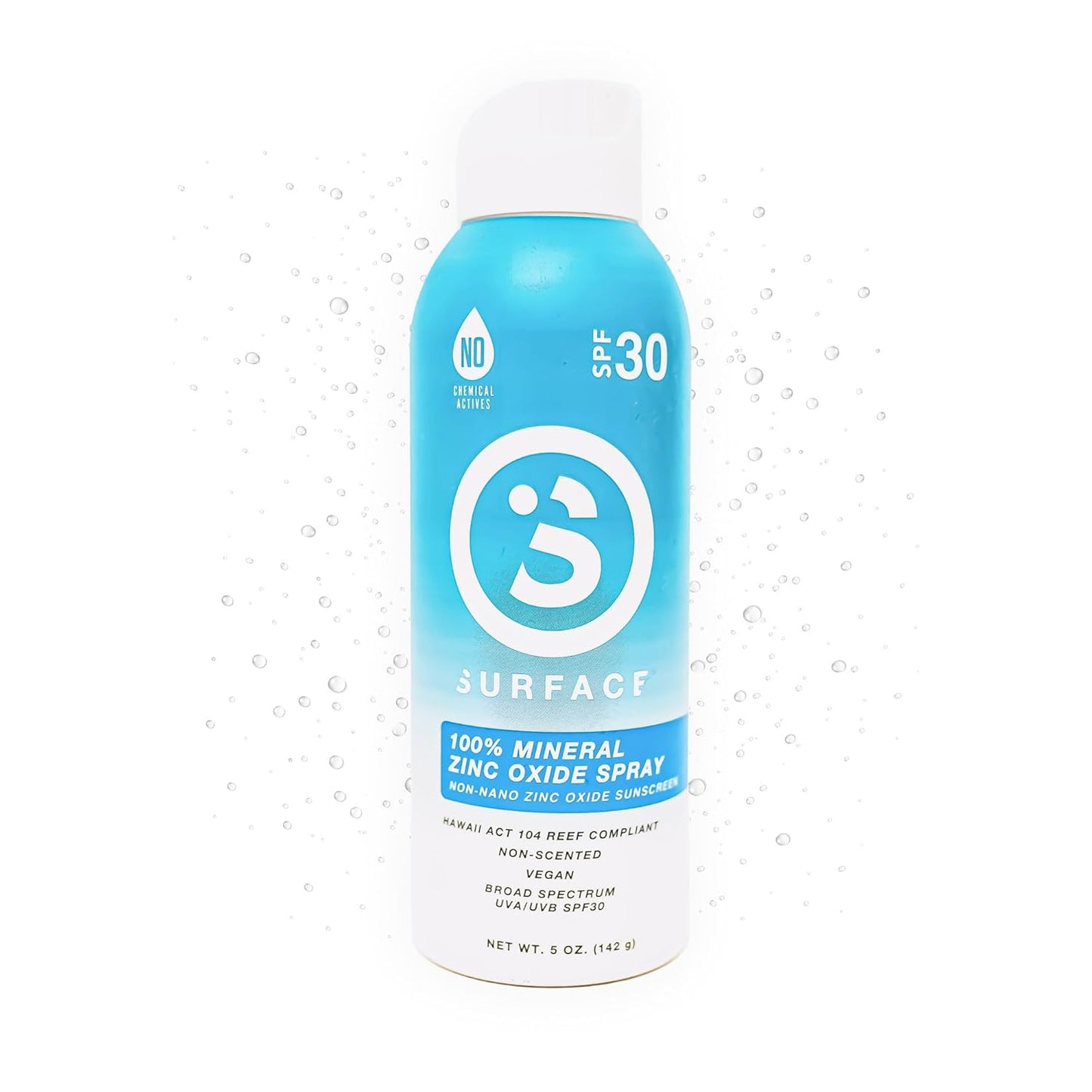 Surface Mineral Sunscreen Spray SPF 30 for Body, Lightweight Non-Nano Zinc Oxide Formula, Reef Friendly, Broad Spectrum UVA UVB Protection, Water Resistant Sun Care for 80 Minutes Outdoor Use, 5oz-FemmiqueWomen