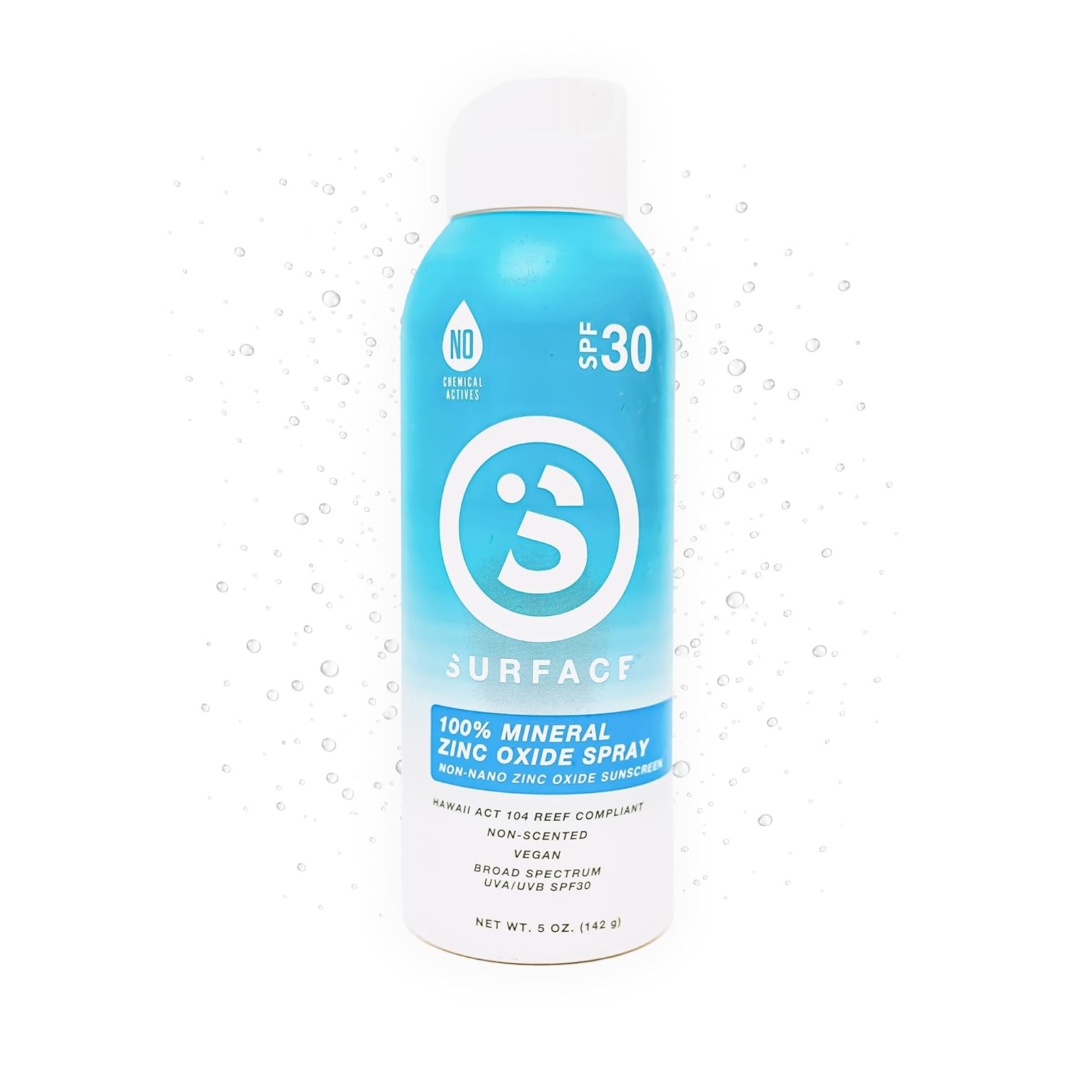 Surface Mineral Sunscreen Spray SPF 30 for Body, Lightweight Non-Nano Zinc Oxide Formula, Reef Friendly, Broad Spectrum UVA UVB Protection, Water Resistant Sun Care for 80 Minutes Outdoor Use, 5oz-FemmiqueWomen