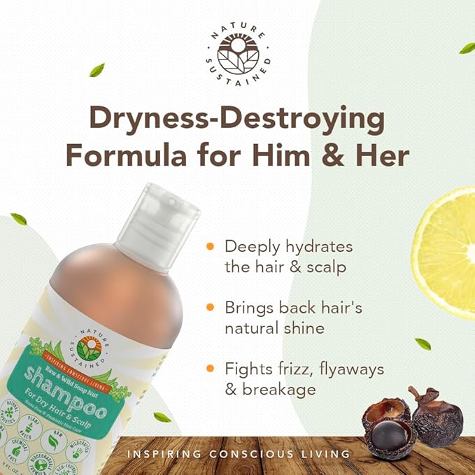 Natural Shampoo for Dry Hair & Scalp - Organic, Raw & Wildcrafted with Probiotics, Hypoallergenic & Sulfate Free Hydrating Shampoo for Dryness, Frizz, Breakage, Itchiness, Thinning - Gallon, Original-FemmiqueWomen
