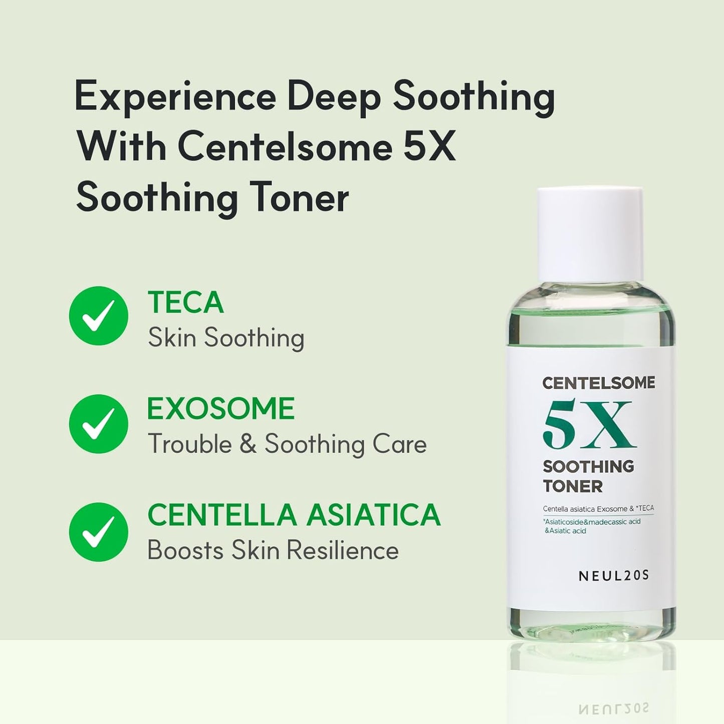 Centelsome 5X Soothing Toner 6.76 fl oz/200ml | Hydrating & Calming Korean Facial Toner with Green Tea, Centella Asiatica & Exosomes | Supports Sensitive, Dry & Acne-Prone Skin-FemmiqueWomen