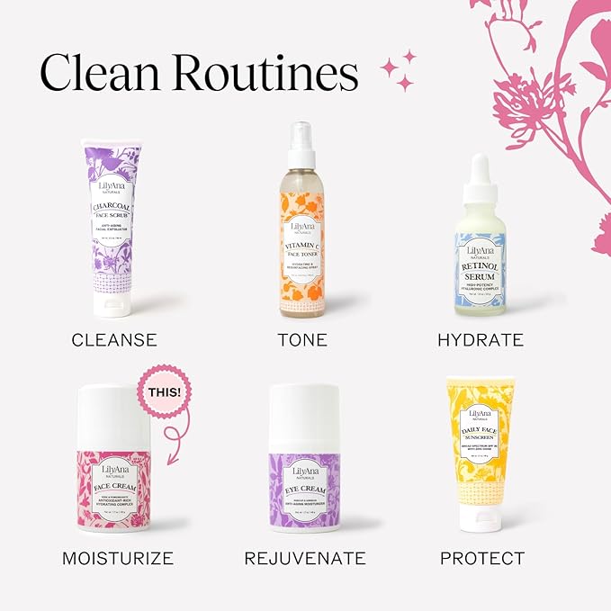 LilyAna Naturals Face and Neck Moisturizer for Women and Men - Moisturizer Face and Neck Cream for Dry Skin and Dark Spot Brightening - Rose and Pomegranate Extracts - 1.7oz (Pack of 2)-FemmiqueWomen