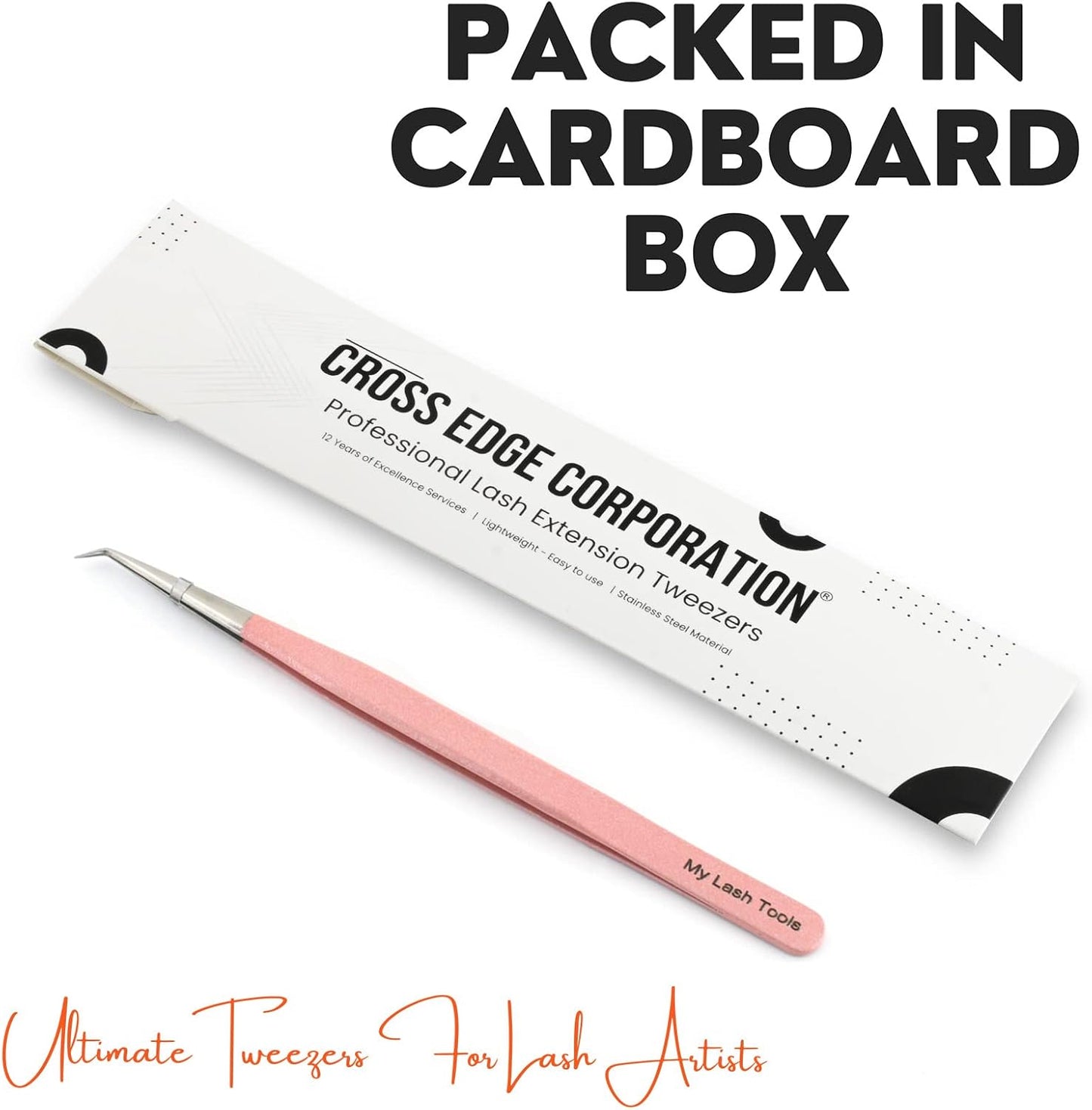 Isolation Lash Tweezers for Eyelash Extensions – 14cm Curved Tweezer, Japanese Stainless Steel, Best for Individual Isolation & Classic Lashes, Eyelash Twisers (Blush Pink)-FemmiqueWomen