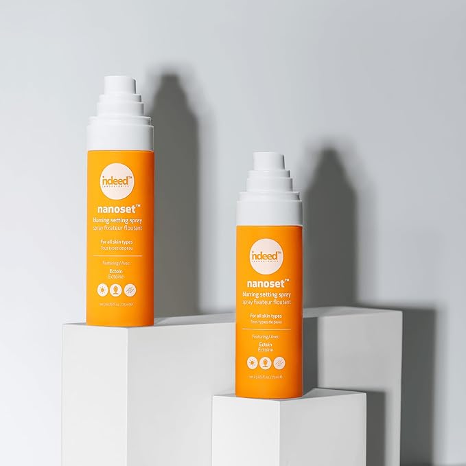 Indeed Labs Nanoset Blurring Setting Spray - Made With Ectoin - Lightweight, Long Lasting, Mattifying, Revitalizes, Controls Shine, Refreshes, Hydrates, All-Day Wear (Setting Spray)-FemmiqueWomen