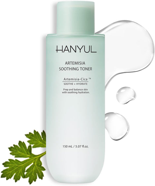 HANYUL Artemisia Soothing Toner with Centella Asiatica and Panthenol | Hydrating & Calming Facial Toner for Sensitized Skin, Skin Prep, Vegan, 5.07 fl. oz.-FemmiqueWomen