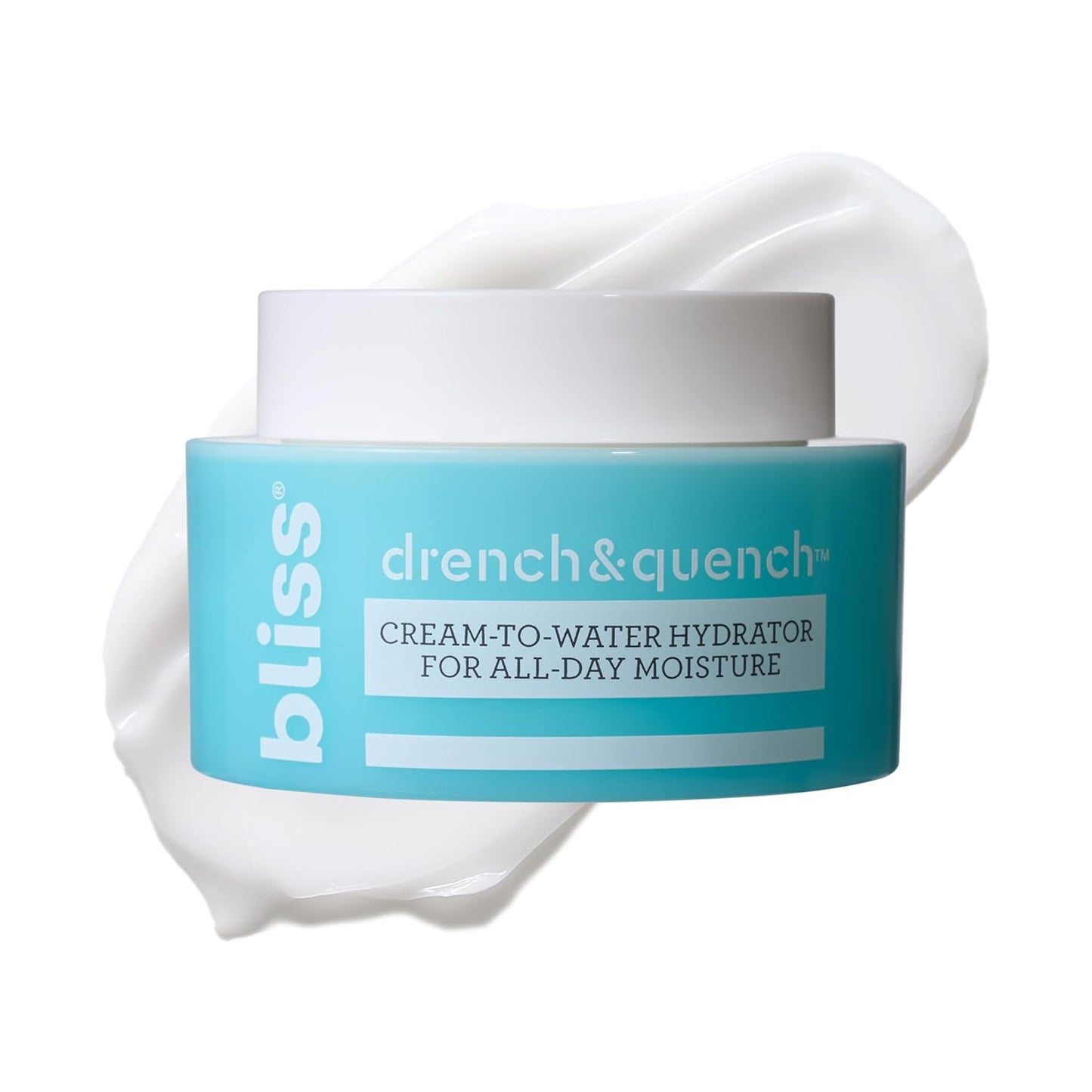 Bliss Drench & Quench Hyaluronic Acid Cream to Water Moisturizer | Lightweight Face Cream with 4 Types of Hyaluronic Acid for All Day Hydration and Plump Skin | Clean Vegan & Cruelty Free 1.7 fl oz-FemmiqueWomen