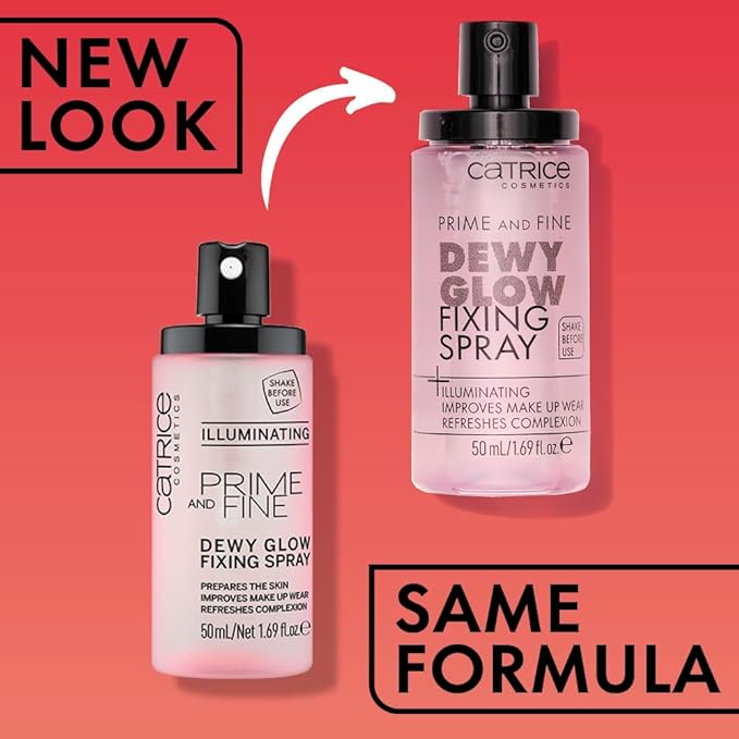 Catrice | Prime & Fine Illuminating Dewy Glow Spray | Transparent and Fast Drying Fixing Spray| Paraben Free & Vegan | Cruelty Free (Pack of 1)-FemmiqueWomen