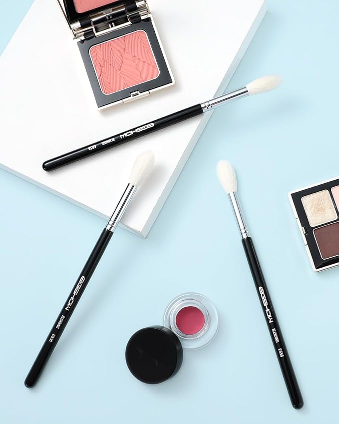 Eyeshadow Brush Fluffy Big Blending Brush Goat Bristles Soft Smugde for Powder Cream Liquid Eyeshadow for Eye Makeup Black (E838)-FemmiqueWomen