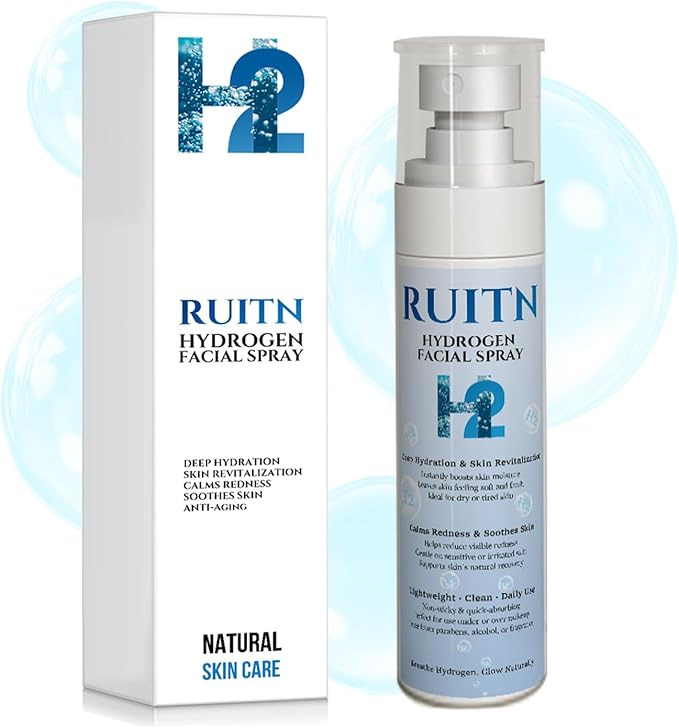 Hydrogen Face Mist Hydrating Spray,with Hydrogen Water Tablets, H2 Water Facial Spray for Deep Hydration,Anti-Aging Antioxidant Rejuvenation,Portable Design-FemmiqueWomen