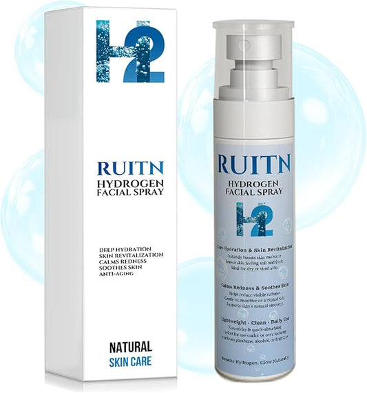 Hydrogen Face Mist Hydrating Spray,with Hydrogen Water Tablets, H2 Water Facial Spray for Deep Hydration,Anti-Aging Antioxidant Rejuvenation,Portable Design-FemmiqueWomen