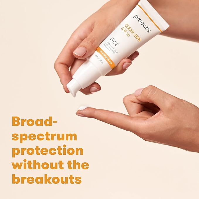 Proactiv Clear Skin Face Sunscreen Moisturizer With SPF 30 - Hydrating SPF Lotion And Sensitive Skin Sunscreen For Oily Skin And Acne-Prone Skin, Oil Free Matte Skincare Sunscreen, 1.5oz-FemmiqueWomen