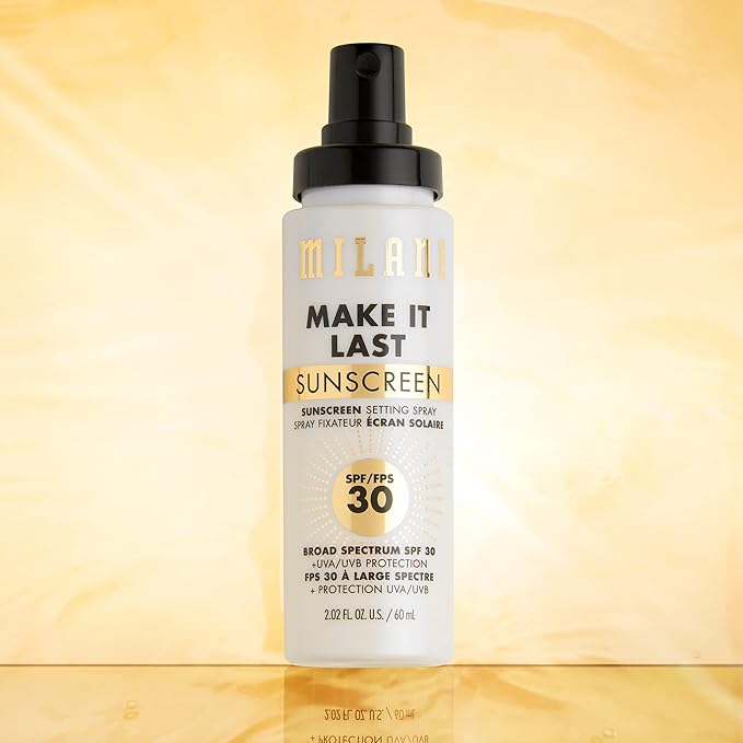 Milani Make It Last Sunscreen - Sunscreen Setting Spray with SPF 30 - Makeup Primer and Setting Spray with SPF30 Sunscreen, Long Lasting Makeup Finishing Spray - 2 Pack-FemmiqueWomen