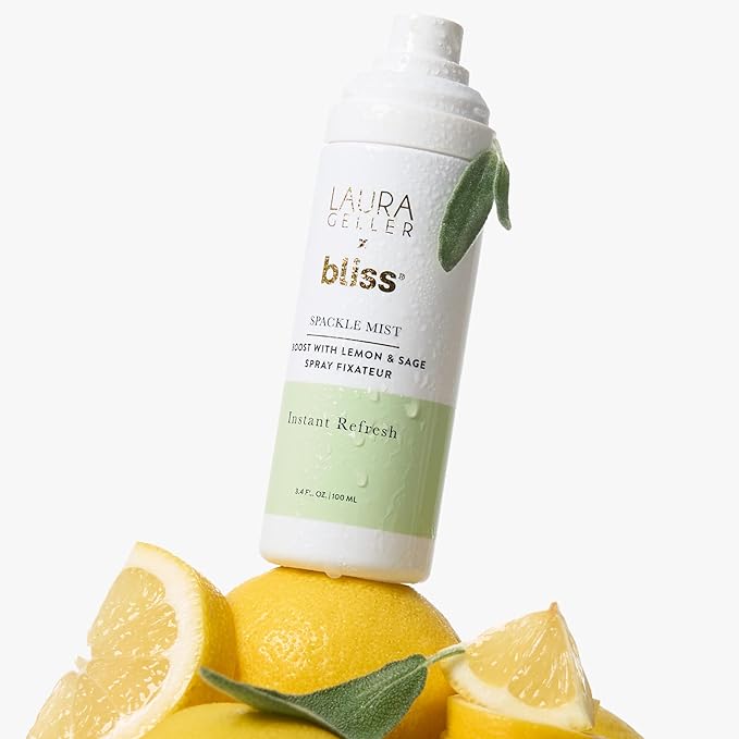 LAURA GELLER NEW YORK x Bliss Spackle Mist Boost with Lemon & Sage - Long-Lasting Dewy Skin Makeup Setting Spray - Brighten and Soothe Dull Skin-FemmiqueWomen